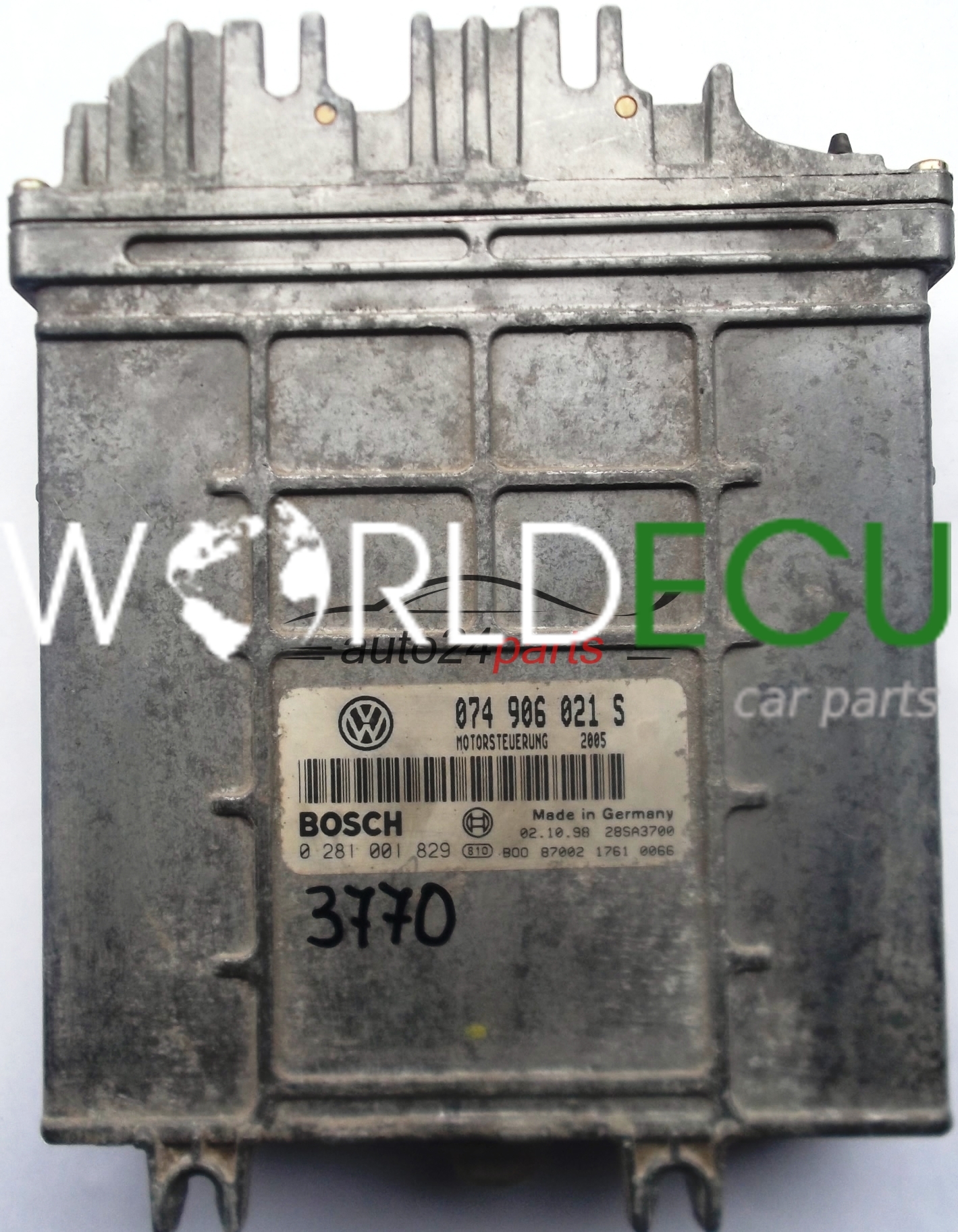ECU ENGINE CONTROLLER VW VOLKSWAGEN T4 2.5 TDI AJT 074906021S, 074 906 ...