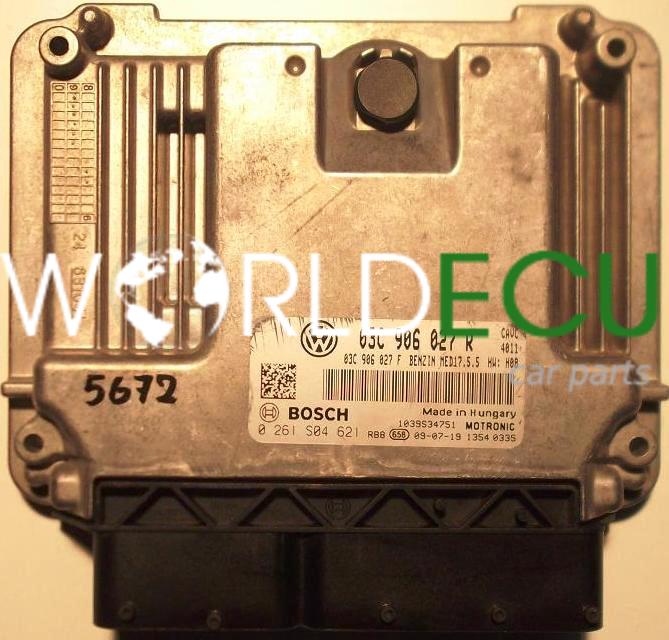 Calculateur Moteur BOSCH Pour VOLKSWAGEN TOURAN II (2) 2.0L TDI - Référence : 03L907309R - État Occasion Endommagé