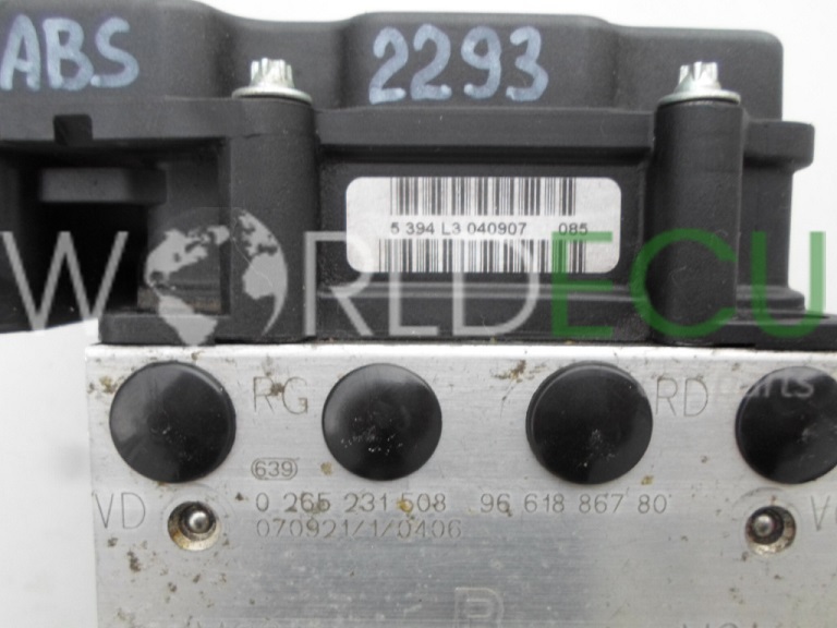 ABS PUMP CITROEN PEUGEOT BOSCH 0 265 231 508, 0265231508, 96 618