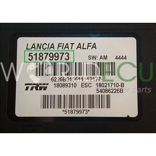 ABS PUMP MODULE LANCIA FIAT 500 ALFA 51879973, TRW 18089310, 18021710-B, 54086226B