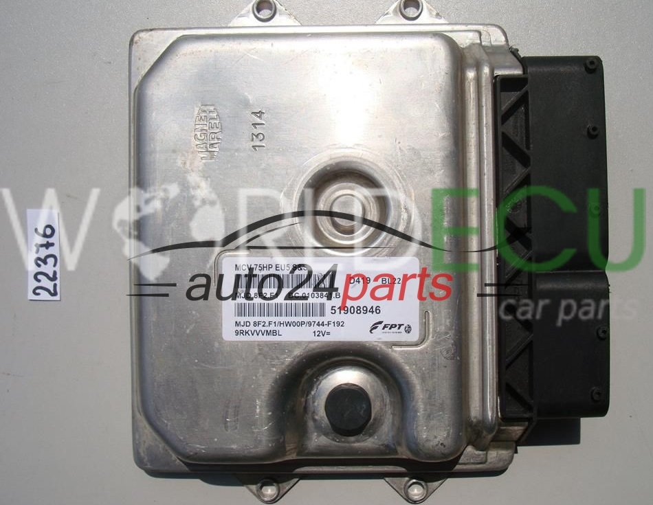 Calculateur Moteur Vierge Fiat 500 1.3 JTD MJD - Référence 8F2.E1 51872452 HW00P, Remanufacturé