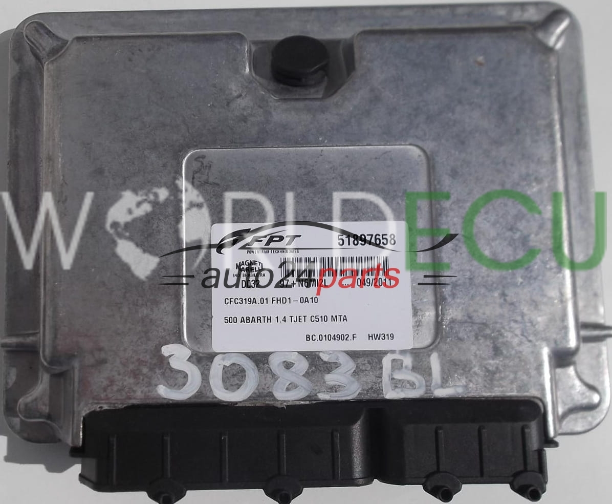 Ecu Automatic Gearbox FIAT 500 ABARTH 1.4 TJET C510 MTA 51897658