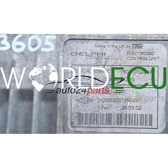 ECU ENGINE CONTROLLER RENAULT CLIO 1.5 DCI DDCR 80944C R0410C034A, 8200212351 HOM8200129063, 8200129063