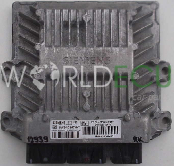 Kit Central De Moteur (allumage) Pour Peugeot 307 2.0 HDI - Réf. 5WS40029I-T / SID803 Siemens, Occasion