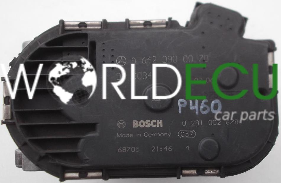 THROTTLE BODY MERCEDES W211 BOSCH 0 281 002 678, 0281002678, A 642 090