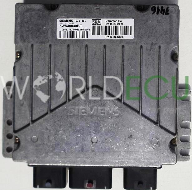 Calculateur Peugeot Citroën Reconditionné Vierge - Référence 5WS40168G-T / SID805