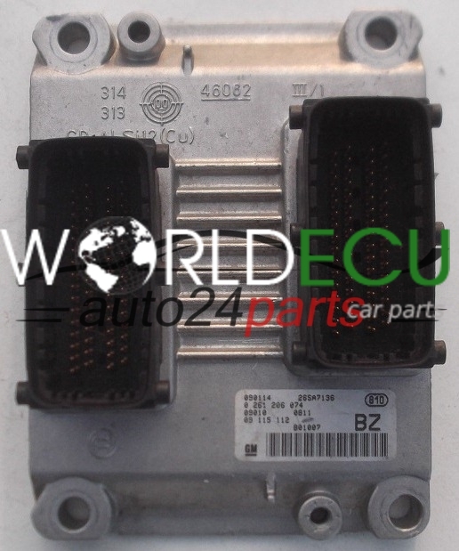 MOTORSTEUERGERAT ECU STEUERGERAT OPEL CORSA C 1.2 Z12XE BOSCH 0 261 206 ...
