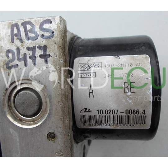ABS CENTRALINA POMPA FORD FIESTA FUSION FoMoCo 4S61-2M110-AC, 4S612M110AC, ATE 10.0207-0086.4, 10020700864, 10.0970-0121.3, 10097001213