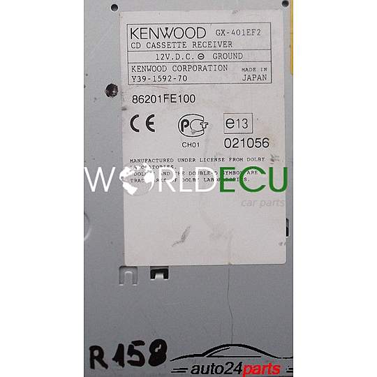 RADIO CD CASSETTE KENWOOD SUBARU GX-401EF2 / GX401EF2 / Y39-1592-70 / Y39159270