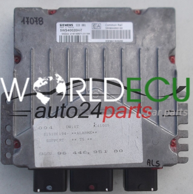 Boîtier ECU (Calculateur) Pour Peugeot 307 2.0 HDI - Réf. Siemens 5WS40020G, Occasion