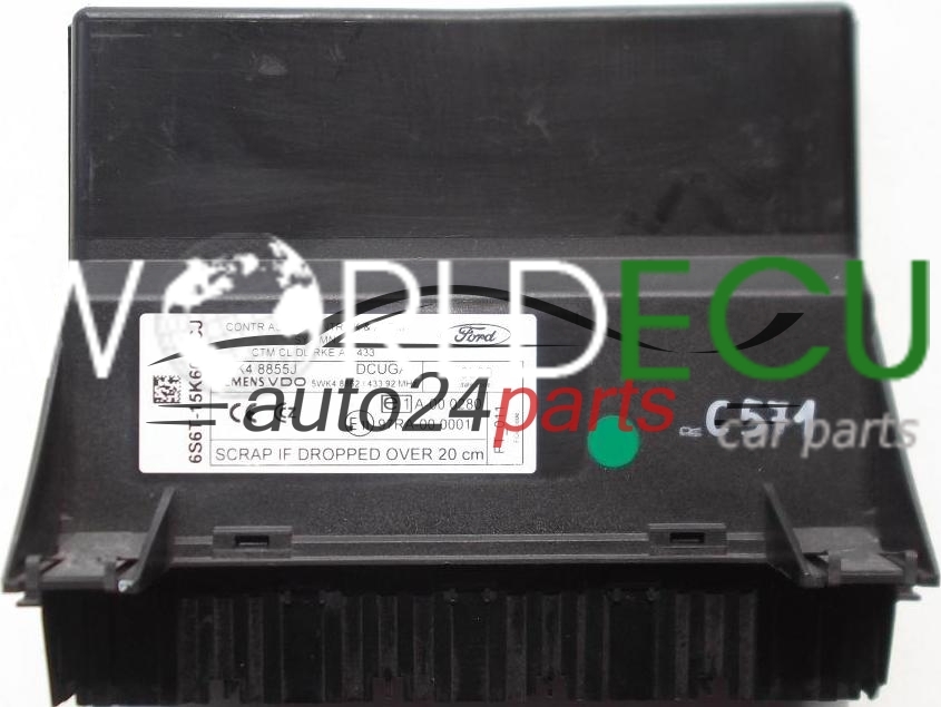 CAS ANTI DEMARRAGE RELAIS FORD FIESTA, 5WK4 8855J, 5WK48855J, DCUGA, 6S6T15K600CJ, 6L09 BOITE