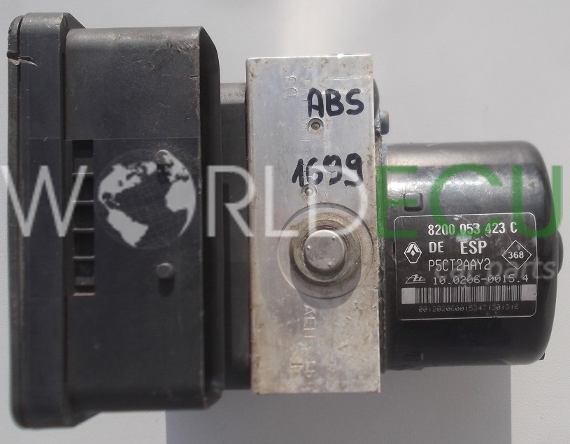 ABS PUMP RENAULT LAGUNA 8200 053 423 B, 8200053423B, P5CT2AAY2, ATE 10.