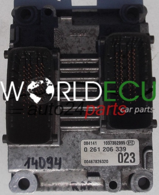 ECU CENTRALITA DE MOTOR FIAT PUNTO BOSCH 0 261 206 339, 0261206339 ...