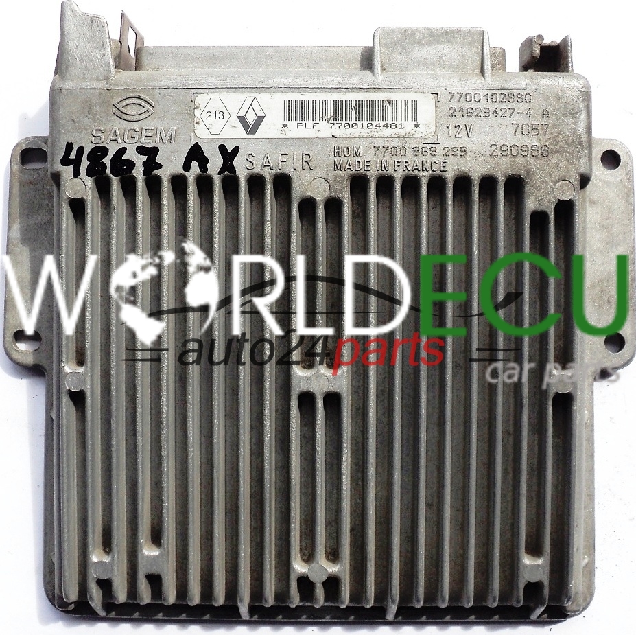 Kit Calculateur Moteur SAFIR Pour Renault Twingo I 1.2 – Réf. HOM 7700103969 / 7700868295 – Occasion Fonctionnel