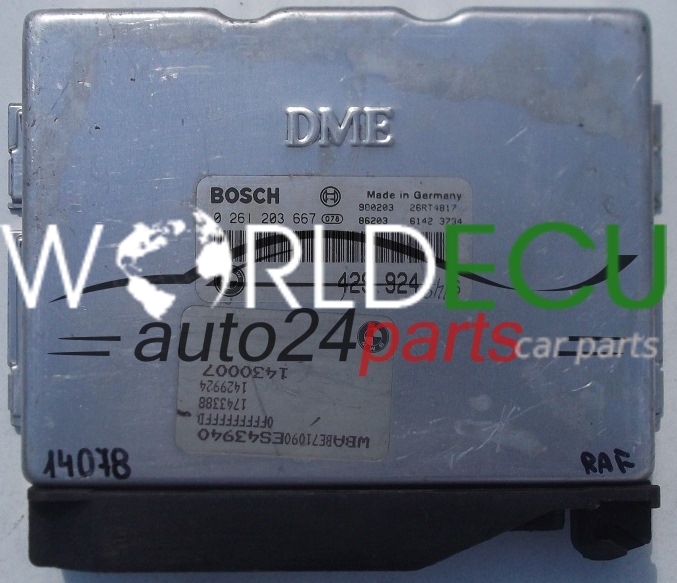 BMW ECUs Gasoline Bosch DME M 5.2 0 261 203 667 Alternative Solutions Solution 13 (ISN 09F9) Immo Off main image 0