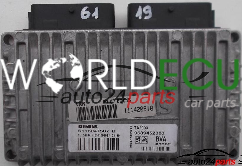 ECU AUTOMATIC GEARBOX CITROEN C5 S118047507 B, 9639452380 Ecu