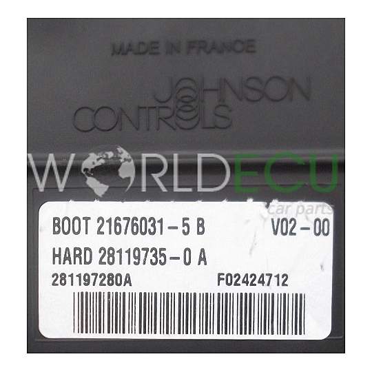 Centralina modulo comfort BSI CITROEN PEUGEOT 2.0 HDI JOHNSON CONTROLS 21676031-5B, 216760315B, 96 635 101 80, 9663510180, 281197280A