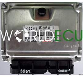 MOTORSTEUERGERÄT ECU STEUERGERAT AUDI A6 2.5 TDI 4B2907401J, 4B2 907 401 J, BOSCH 0 281 010 822, 0281010822, DIESEL EDC15UM+D05 28SA5206