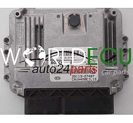 ECU ENGINE CONTROLLER KIA CARENS 2.0 CRDI BOSCH 0 281 014 568, 0281014568, 39113-27487, 3911327487