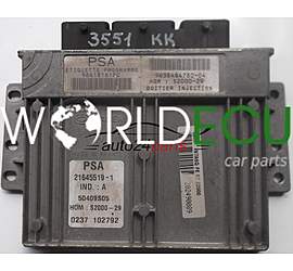 ECU ENGINE CONTROLLER CITROEN XSARA 1.4 9641816180 9638484780-04 HOM S2000-29 21645519-1, 216455191 50409S05
