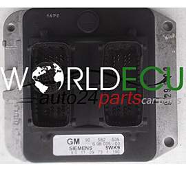 MOTORSTEUERGERÄT ECU STEUERGERÄT OPEL ASTRA ZAFIRA 1.8 X18XE1 SIEMENS 5WK9 1 190, 5WK91190, GM 90 582 539, 90582539