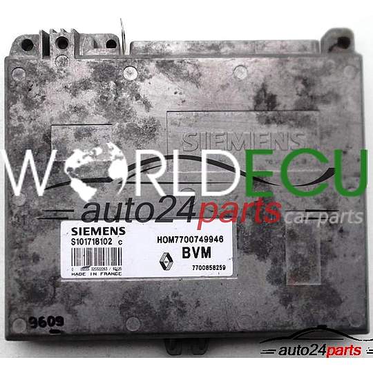 CALCULATEUR MOTEUR RENAULT CLIO 1.4, SIEMENS S101718102 C, S101718102C, HOM7700749946, 7700858259