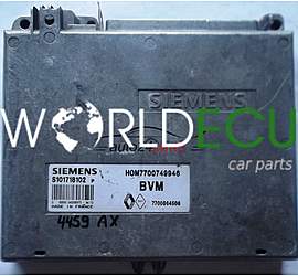CALCULATEUR MOTEUR RENAULT CLIO 1.4 SIEMENS S101718102 P, S101718102P, HOM7700749946, 7700864508