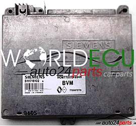 CALCULATEUR MOTEUR RENAULT CLIO 1.4, SIEMENS S111718102 A, S111718102A, HOM7700749946, 7700749946