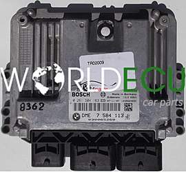 ECU ENGINE CONTROLLER MINI COOPER 1.6, BOSCH 0 261 S04 163, BOSCH 0261S04163, DME 7 584 113, DME7584113, 030065268