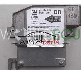 CENTRALINA-AIRBAG OPEL CORSA C 24 417 006 DR, 24417006, 327963935