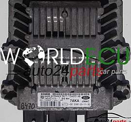 MOTORSTEUERGERÄT ECU STEUERGERAT FORD FUSION 1.4 TDCI, SIEMENS 5WS40141D-T, 5WS40141DT, SID804, 7AKA J38AC, 3N11-12A650-AB