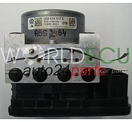 ABS POMPA CENTRALINA AUDI VOLKSWAGEN SEAT 3Q0 614 517C, 3Q0614517C, 10.0220-0526.4, 10022005264, 3Q0907379C