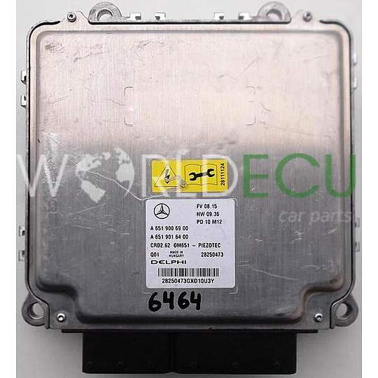 Centralina motore MERCEDES Delphi 28250473, A 651 900 69 00, A6519006900, A 651 901 64 00, A6519016400, CRD2.62