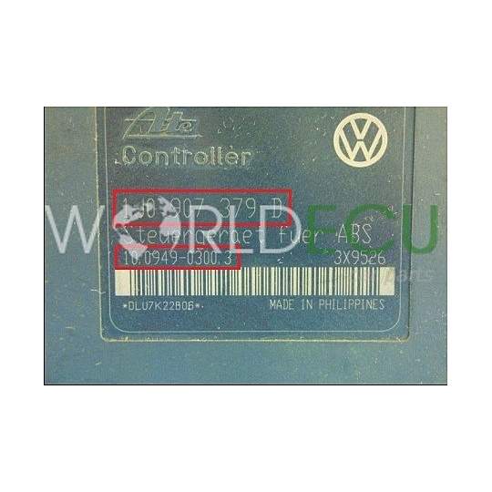 ABS POMPA CENTRALINA FORD SEAT VOLKSWAGEN 7M0 614 111 P, 7M0614111P, ATE 10.0204-0152.4, 10020401524, 1J0 907 379 D, 1J0907379D, 10.0949-0300.3, 10094903003