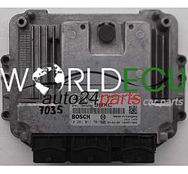 ECU ENGINE CONTROLLER FORD FOCUS 1.6 TDCI BOSCH 0 281 011 701, 0281011701, 6M51-12A650-NC, 6M5112A650NC, 12A650NC, 1039S17805