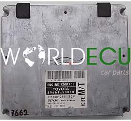 ECU ENGINE CONTROLLER TOYOTA, LEXUS IS 200, 89661-53030, 8966153030, 175300-2541, 1753002541, 1G-FE, 1GFE
