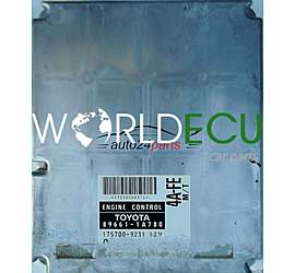 ECU ENGINE CONTROLLER TOYOTA COROLLA 1.6 4A-FE M/T 89661-1A780 896611A780 175700-9231 1757009231