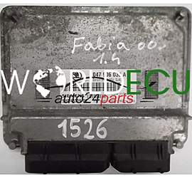 CENTRALINA DO MOTORE SKODA FABIA 1.4 MPI AME 047 906 033 A, 047906033A, SIEMENS 5WP44193 07, BENZIN SIMOS 3PA SJ48