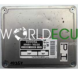 ECU ENGINE CONTROLLER TOYOTA STARLET 1.3 16V, 89661-10220, 8966110220, 211000-4530, 2110004530, 4E-FE MT, 4EFEMT