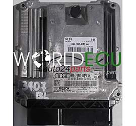 ECU ENGINE CONTROLLER AUDI A4 A5 2.0 TDI 03L906019AL, 03L 906 019AL, BOSCH 0281016572, 0 281 016 572, DIESEL EDC17CP20 CAGE 6032, 1039S39395