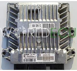 Centralina motore CITROEN PEUGEOT 2.0 HDI SIEMENS 5WS40046C-T, 5WS40046CT, SW 9650518180, HW 9647423380, SID 801A