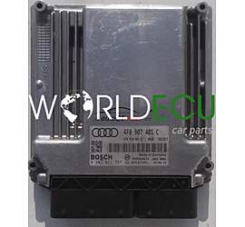 ECU ENGINE CONTROLLER AUDI A6 3.0 TDI 4F0907401C, 4F0 907 401 C, 4F0910401Q, 4F0 910 401 Q, BOSCH 0 281 012 757, 0281012757, EDC16CP 0030 1039S14252