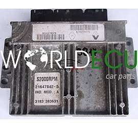CALCULATEUR MOTEUR RENAULT LAGUNA 1.8 SAGEM 21647842-5 8200278378 8200278376