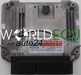 CENTRALINA MOTORE VOLKSWAGEN SKODA OCTAVIA 2.0 TDI BOSCH 0 281 013 619, 0281013619, 03G 906 021 JC, 03G906021JC, 03G 906 021 AB, 03G906021AB, DIESEL EDC16U34