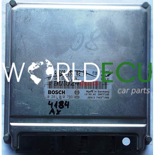 CENTRALINA MOTORE MERCEDES A170 1.7 CDI BOSCH 0281010793, 0 281 010 793, A6681530279, A 668 153 02 79, 6681530279, ED0041 CR1.2 FD 02M02