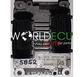 ECU ENGINE CONTROLLER FIAT PUNTO 1.2 16V BOSCH 0261204983, 0 261 204 983, 1037352994, 00447826310, 44782631