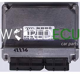 ECU ENGINE CONTROLLER AUDI A3 SIEMENS 5WP40240 03, 5WP4024003, 06A 906 033 DS, 06A906033DS, SIMOS 7.1