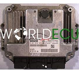 БЛОК УПРАВЛЕНИЯ ДВИГАТЕЛЕМ PEUGEOT 206 1.4 HDI BOSCH 0281010707, 0 281 010 707, 9653197180, 96 531 971 80, 9647785580, EDC16C3 82 SOFT 1039S03623