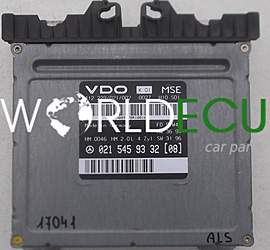 ECU ENGINE CONTROLLER MERCEDES W202 W210 2.0 L VDO 412 229/021/002, 412229021002, 021 545 93 32 [08], 0215459332