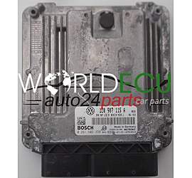 CENTRALINA DO MOTORE SKODA OCTAVIA 2.0 TFSI BOSCH 0 261 S02 339, 0261S02339, 1Z0 907 115 A, 1Z0907115A, 8P0907115B, MED9.1